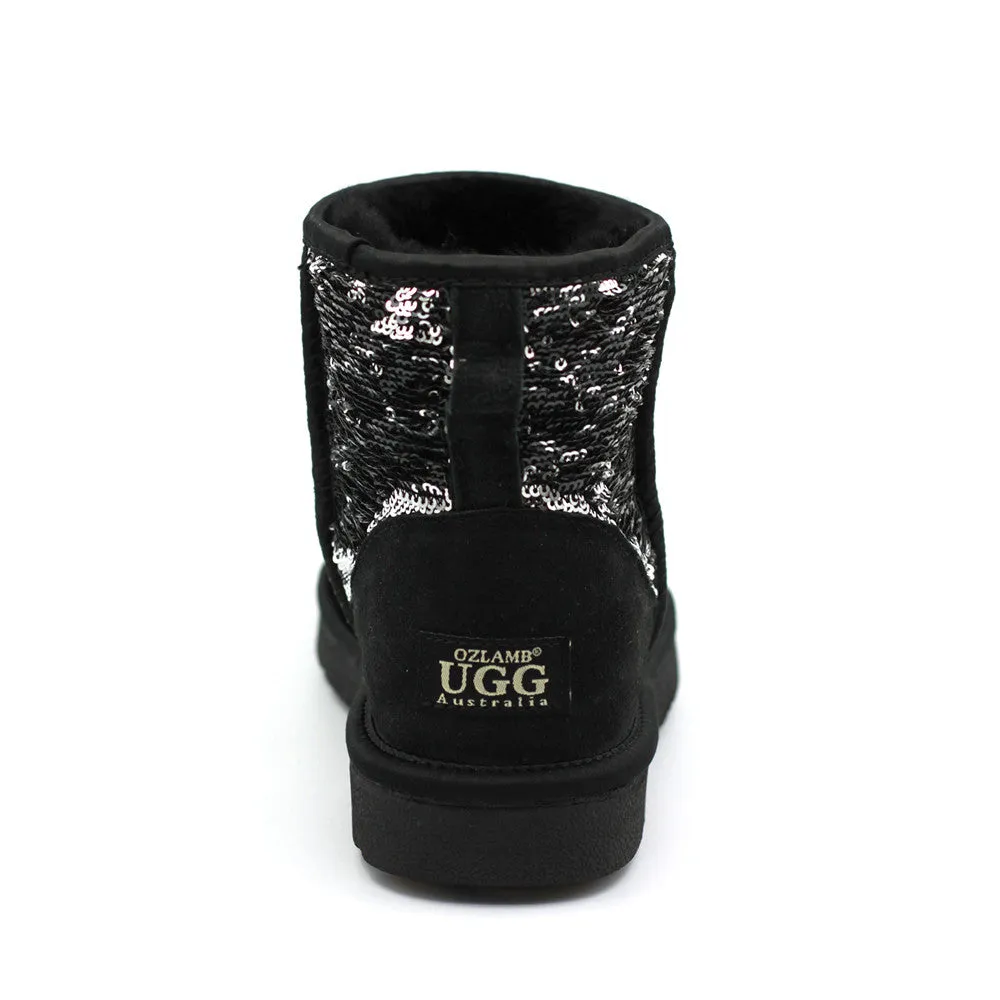 Sparkle Short Ugg Boot - Black