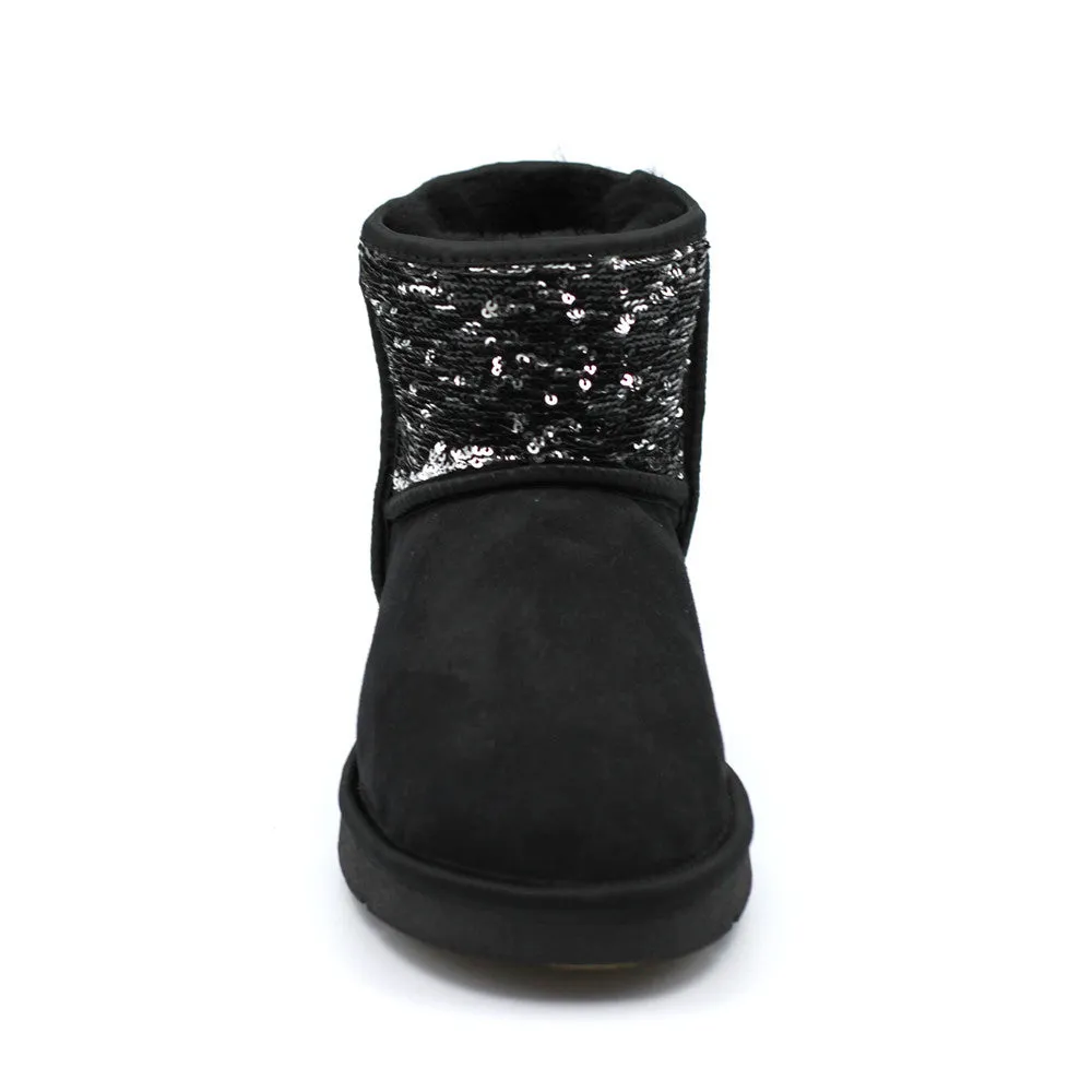 Sparkle Short Ugg Boot - Black