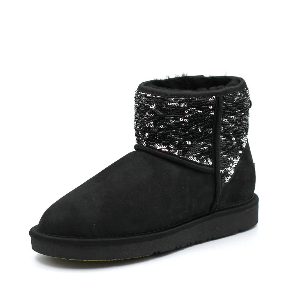 Sparkle Short Ugg Boot - Black