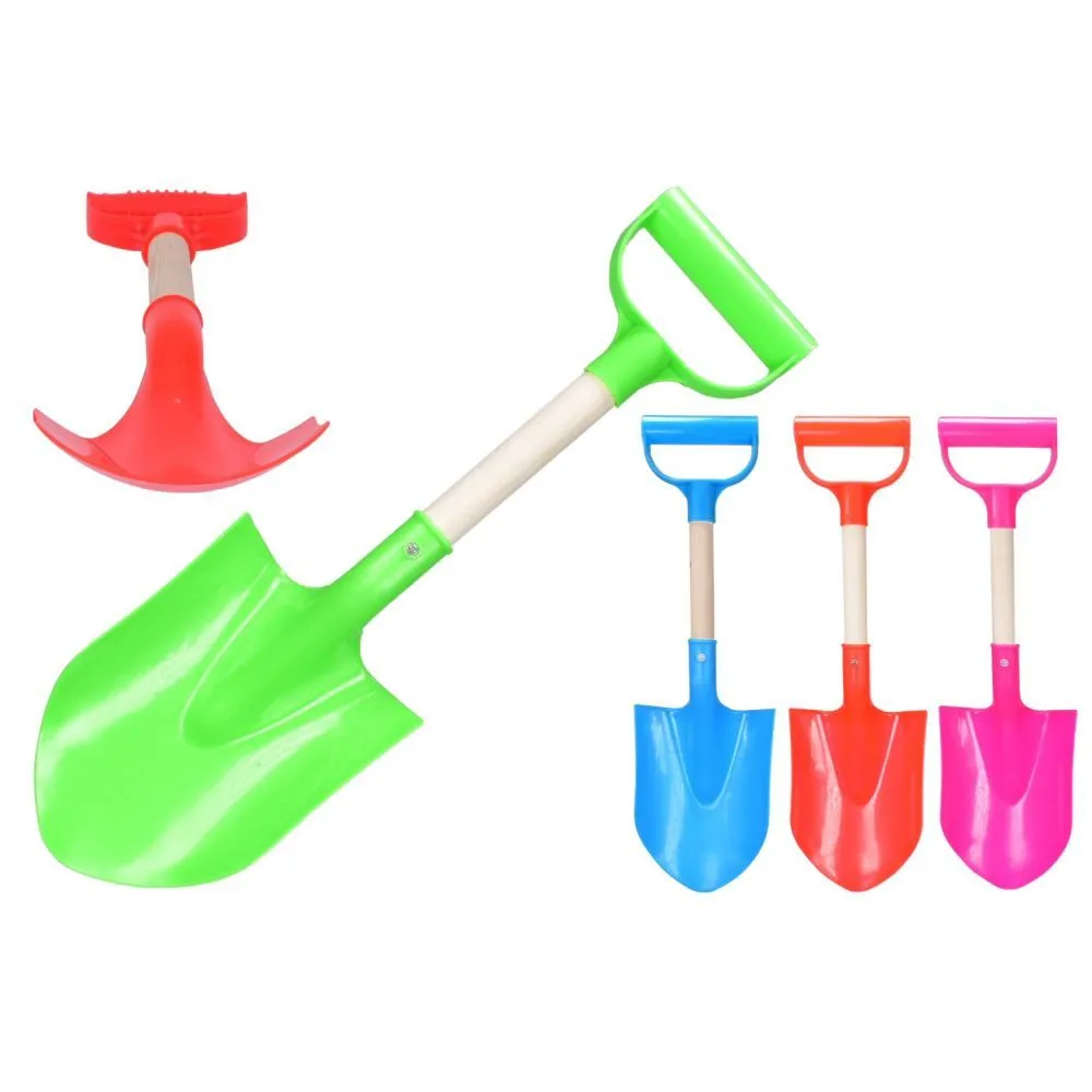 Stubby 49cm Plastic Handle Wood Shaft Spade