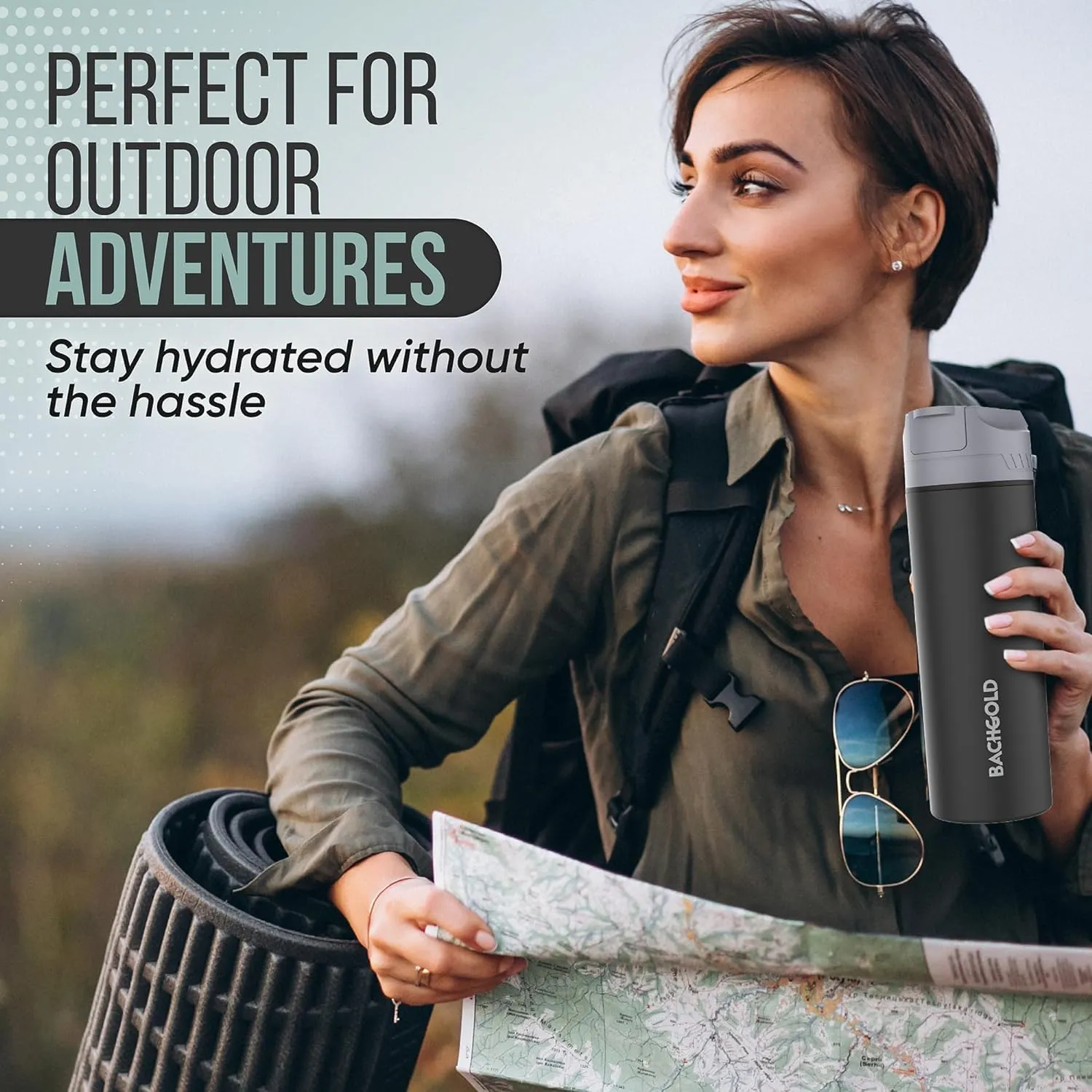 Survival Gear and Supplies-Water Filtration System Survival-Water Bottle with Filter Travel-Filter Water Purifier-Emergency Survival kit-Filtered Water Bottle-Water Purifier Survival-Hiking Gear