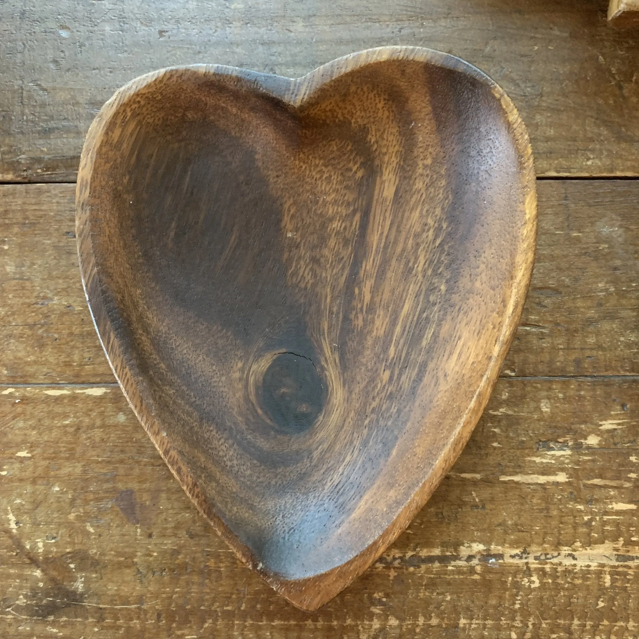 Vintage Wood Bowls in Card Suit Shapes of Hearts, Diamonds, Spades, & Clubs. Perfect for a Card Party!