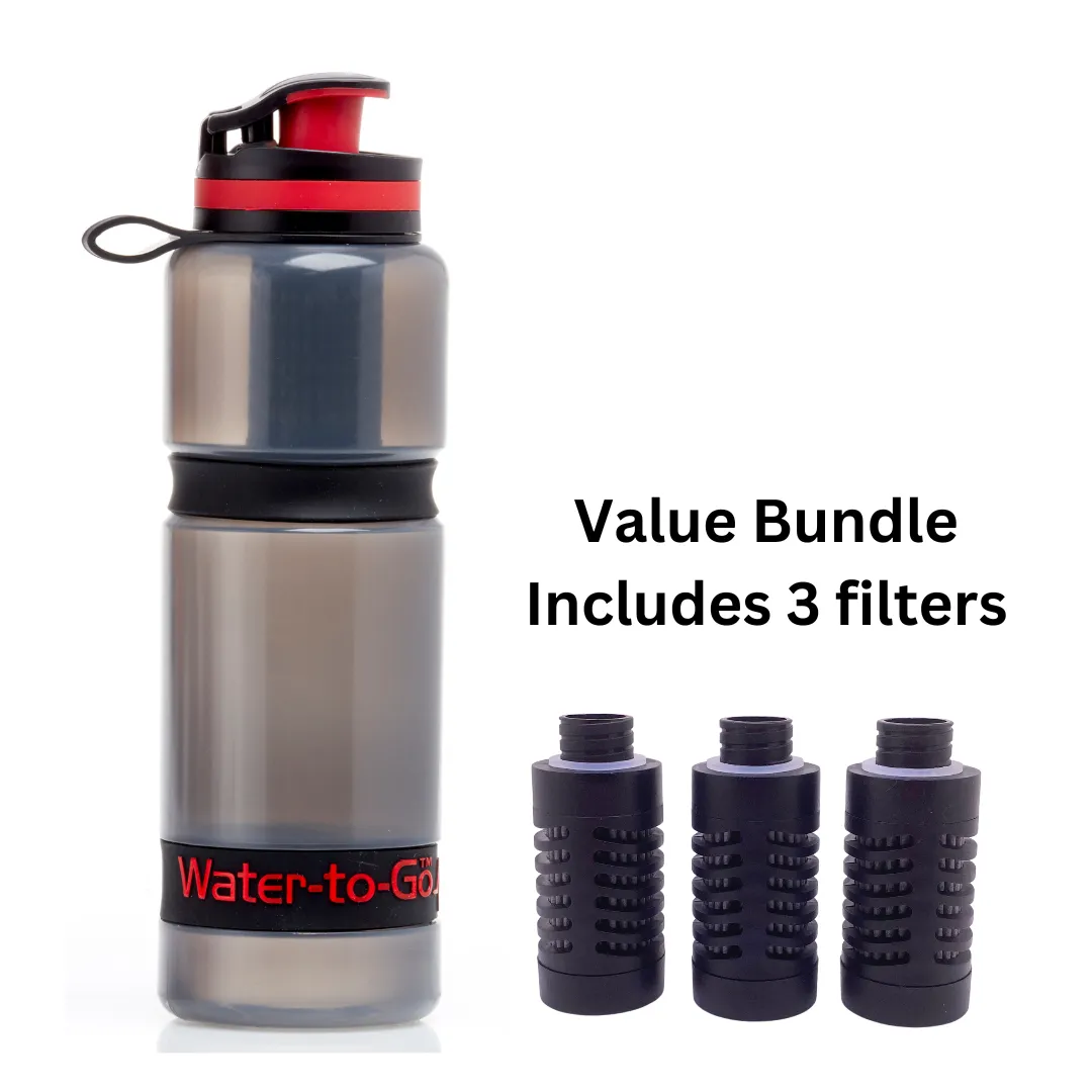 Water Purifier Bottle (25oz/75cl) - Value Bundle (Save $11)