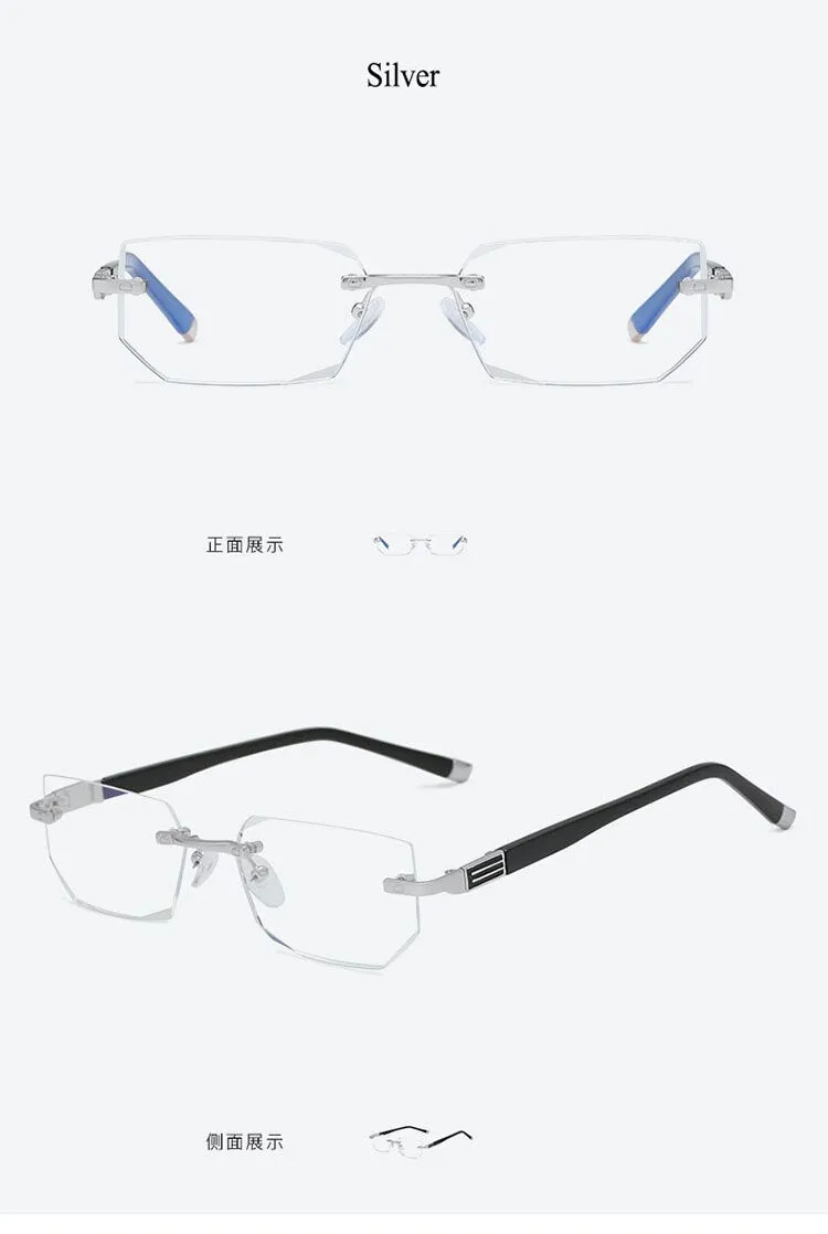 Women's Rimless Reading Glasses Anti Blue Light Lenses Wl8718